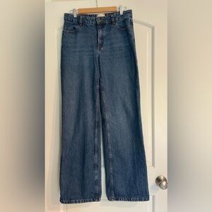 Sézane Denim Classic Women's Wide Leg High Rise Cotton Denim Jeans